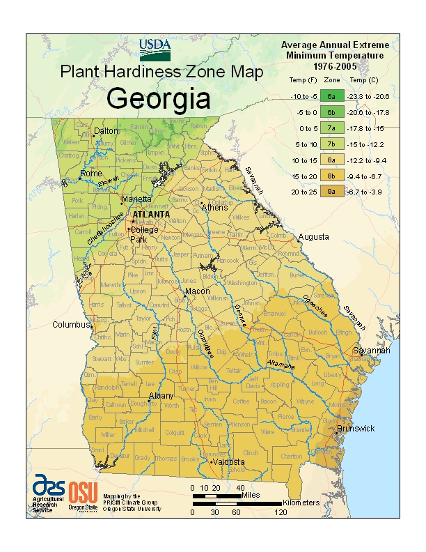 Hardiness ga Map Image