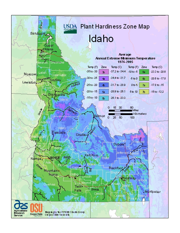 Hardiness id Map Image