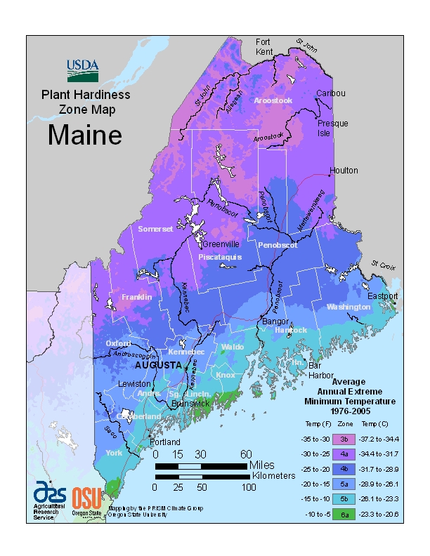 Hardiness me Map Image