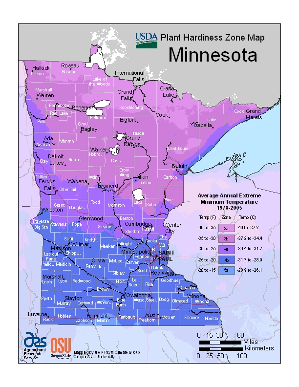 Hardiness mn Map Image