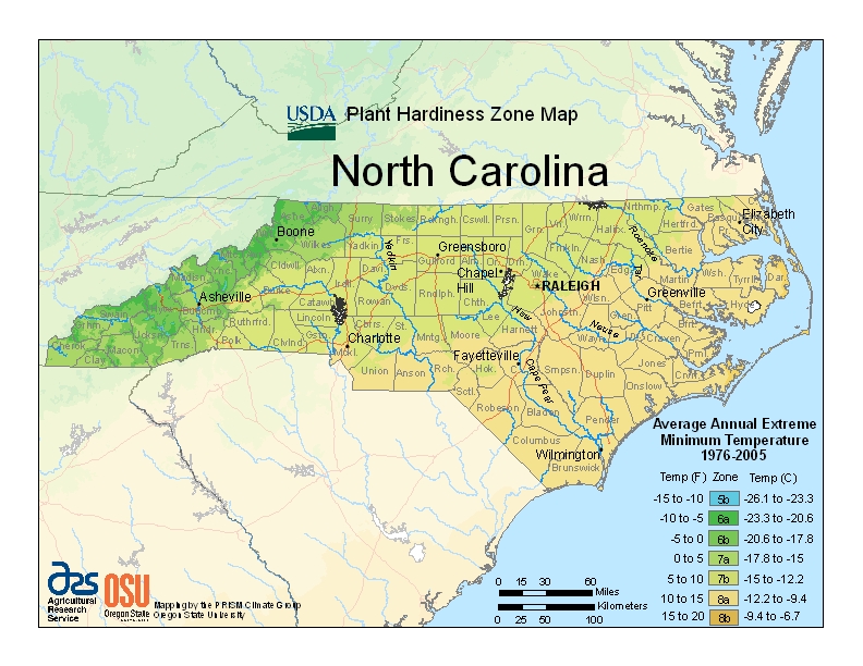 Hardiness nc Map Image