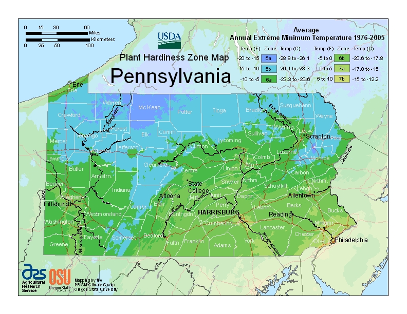 Hardiness pa Map Image