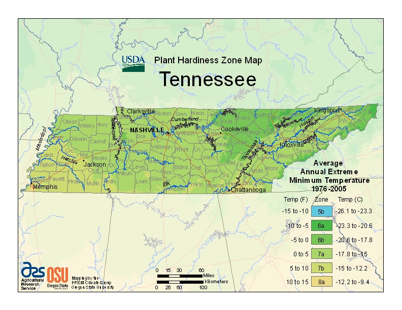 Hardiness tn Map Image