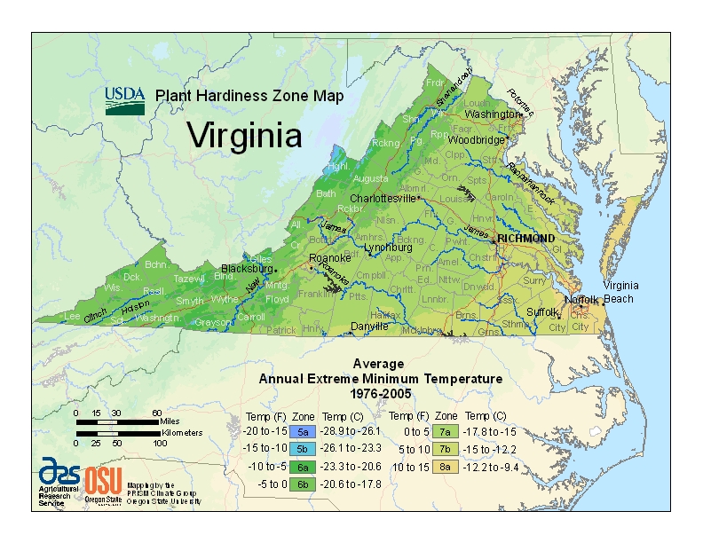 Hardiness va Map Image