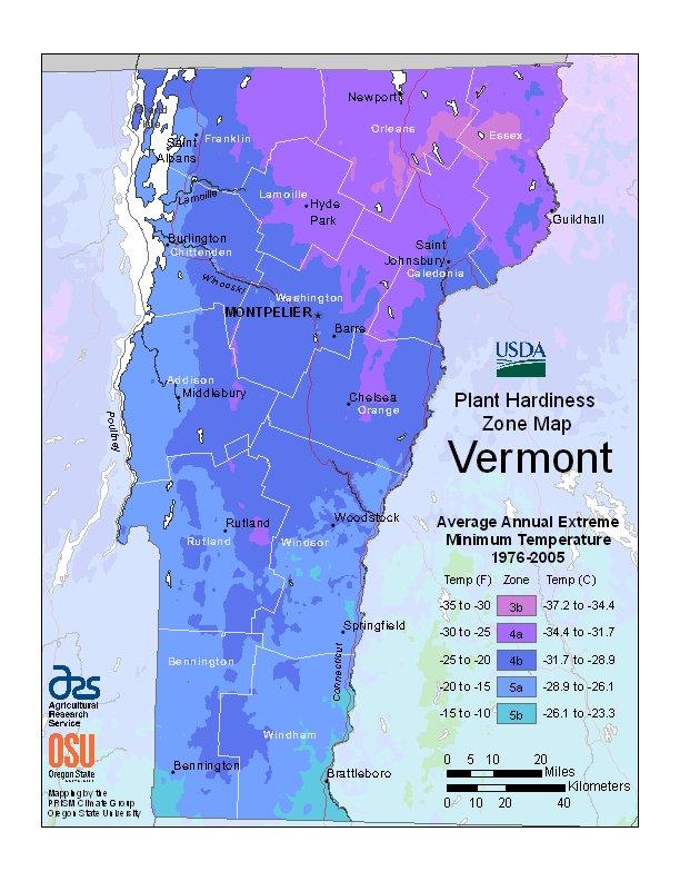 Hardiness vt Map Image