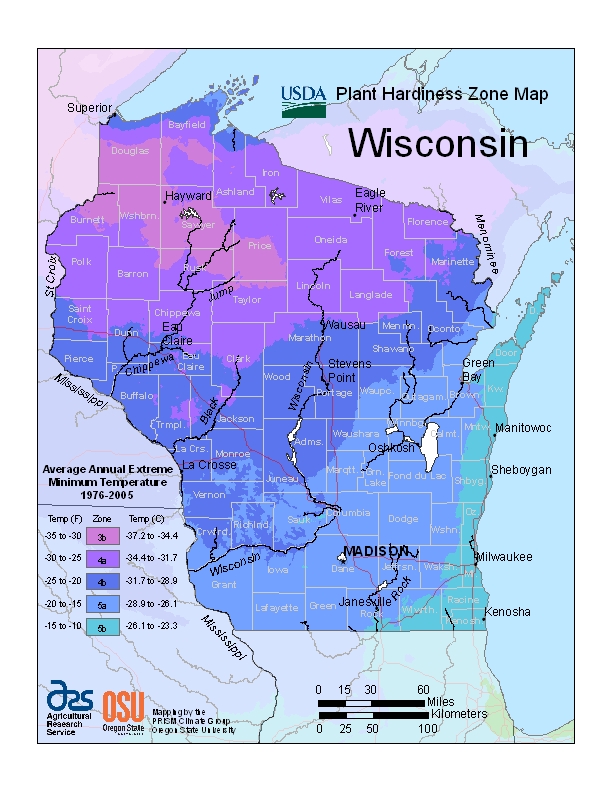 Hardiness wi Map Image