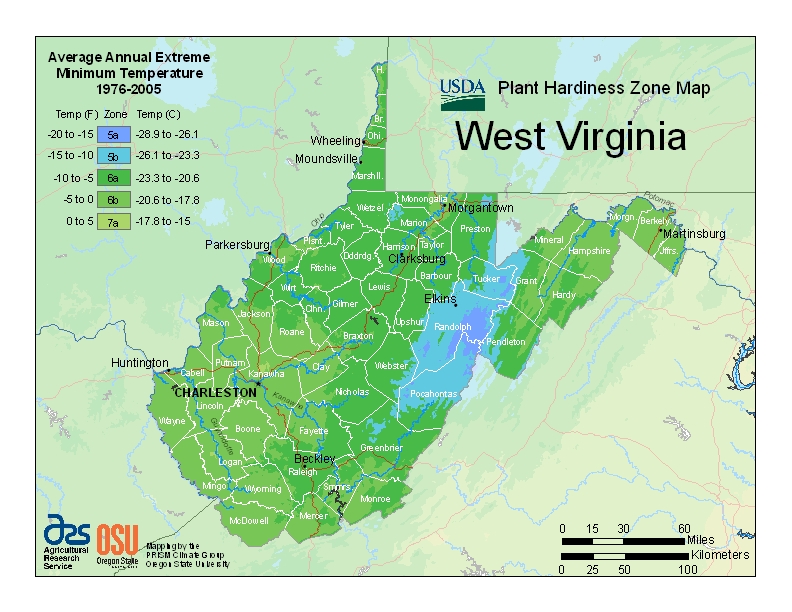 Hardiness wv Map Image