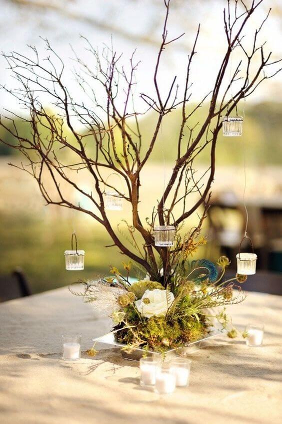 Tall Centerpiece Bridal Decor