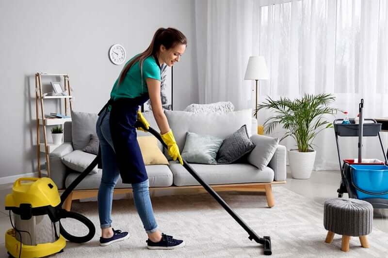 Vacuum and clean all floors
