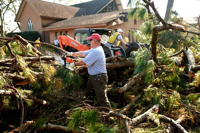 Step 1 Remove standing debris.