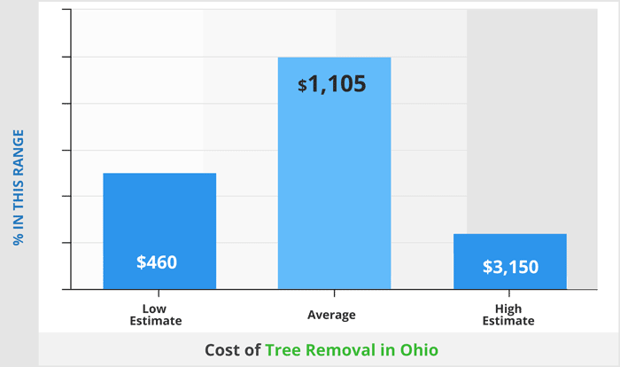 Cost of tree removal in ohio cost infographic
