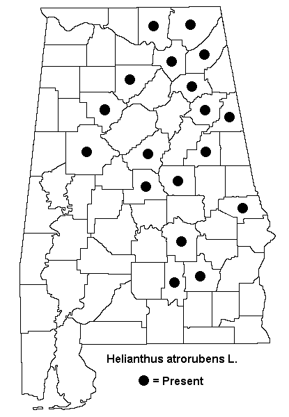 Helianthus atrorubens map