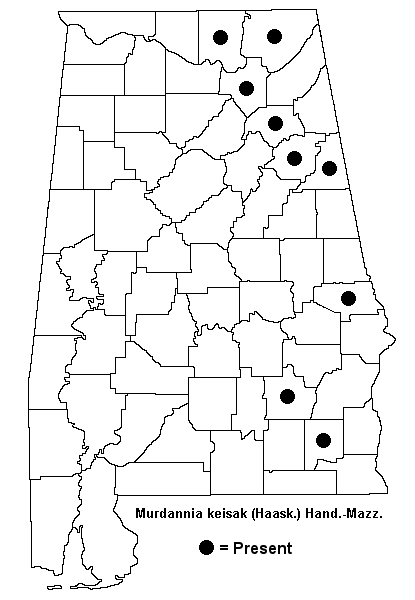 Murdannia keisak map