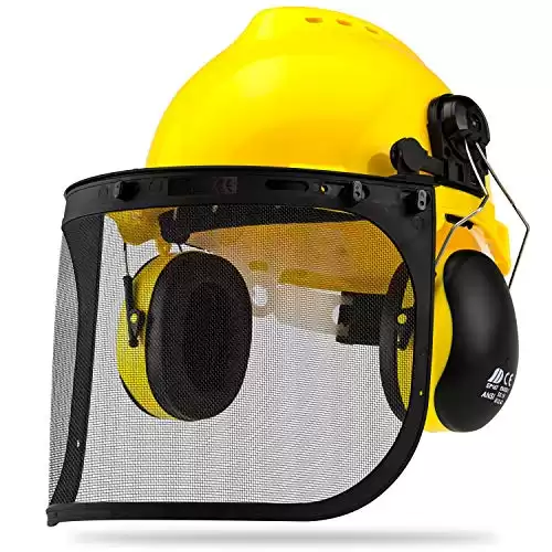 Safety Helmet for Chainsaw - with Face Shield and Ear Muffs