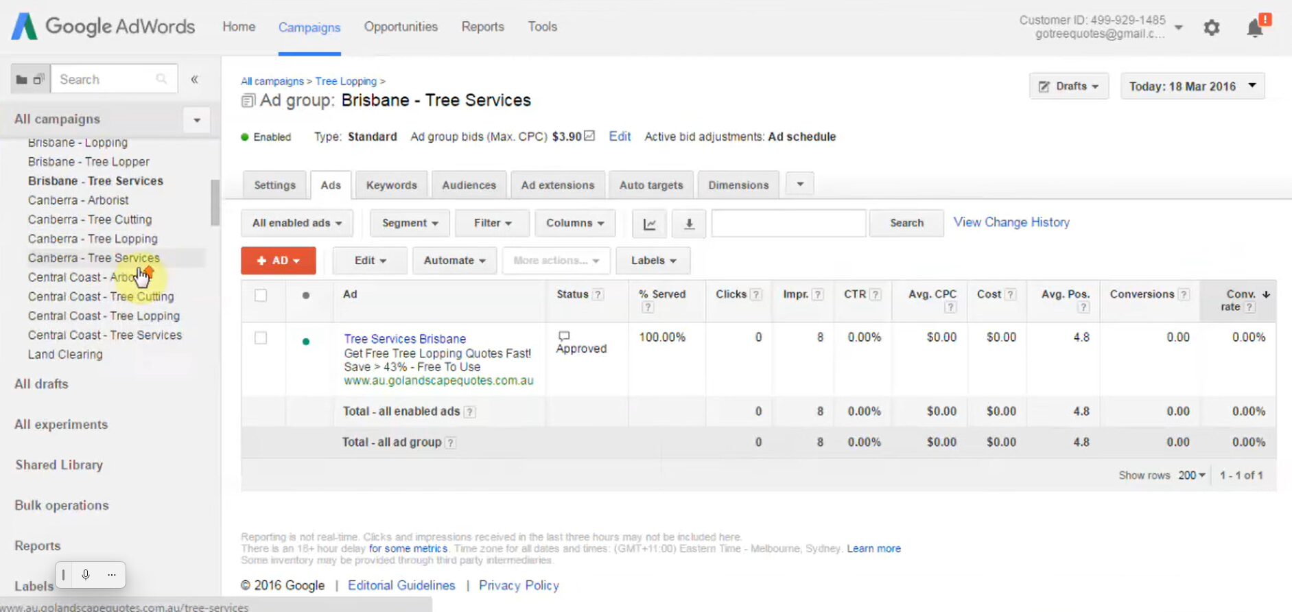 Google ads in action